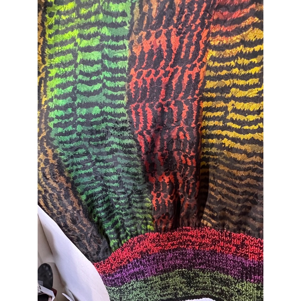 Vintage Anne Crimmins UMI Collections 100% Silk Cardigan Bergdorf Goodman Multi - Picture 8 of 13